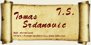 Tomas Srdanović vizit kartica